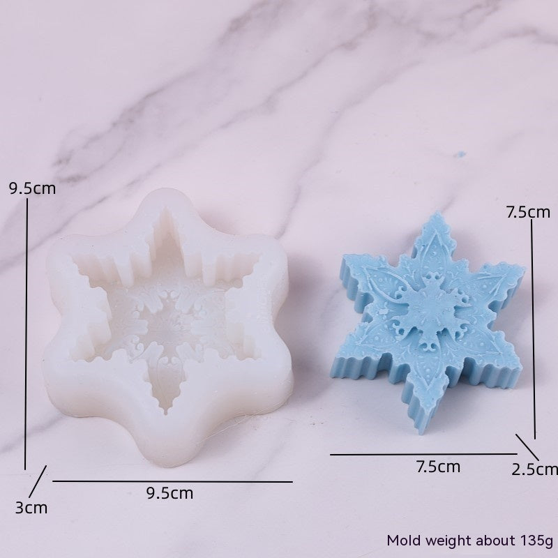 Christmas Snowflake Candle Silicone Mold Diy