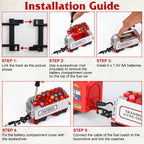 Electric Train Set Kid Toy Xmas Steam Train Kit Tree Surround Track Battery Operated With Sound Light Santa Claus Christmas Gift