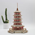 DIY Wooden Three-dimensional Puzzle Leifeng Tower Building Model