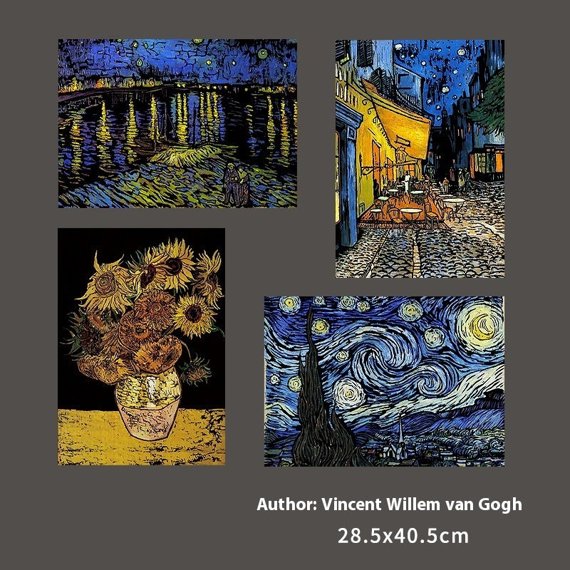 Van Gogh Scraping Colorful Scratch Paper Picture Book Pressure-reducing Creative Painting