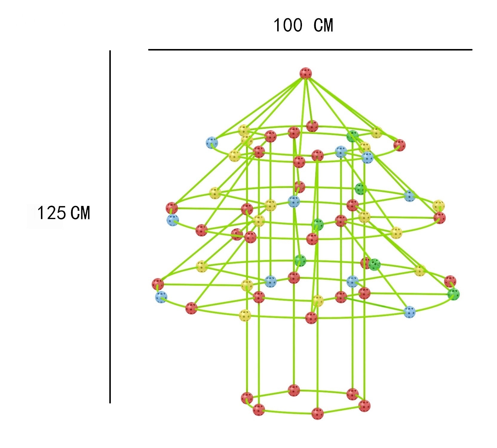 DIY Tent Inserted Beaded Christmas Tree