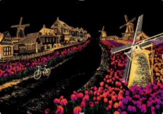 Decorative painting scratch Scraping painting drawing paper world Sightseeing pictures decoration birthday gifts