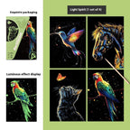 Luminous A5 Scraping Painting Colorful Scratch Art Paper