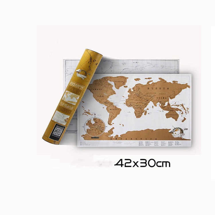 Scratch The Map Version Of The Mini Trumpet Travel Card Record Hanging Painting