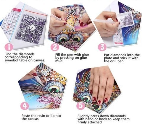 Bright diamond 5d peacock diamond painting