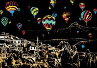 Decorative painting scratch Scraping painting drawing paper world Sightseeing pictures decoration birthday gifts