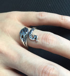 DIY Multi Style Ring Knitting Loop Crochet Tool Sewing Peacock Fish Ring Finger Thimble Yarn Adjustable Opened Fingering Tools Fashion Jewelry