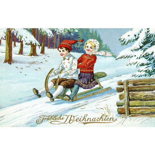 Vintage Christmas Postcard - DIY Painting By Numbers Kit