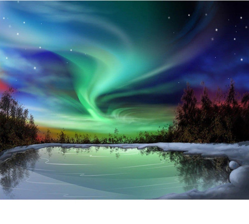 Chenistory Frame Sky DIY Painting By Number Landscape Wall Art Picture