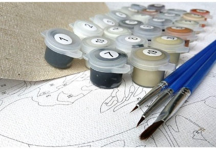 Cat Stuck In A Tree - DIY Painting By Numbers Kit