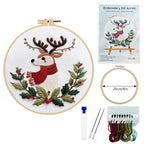 Christmas Animal Embroidery Kit English Description