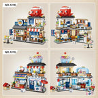 4 PACK Brick Building Set For Kids, 2969 PCS Building Blocks Kit Japanese Street Building Toy Set Gift For 6-15 Years Old Kid And Adult
