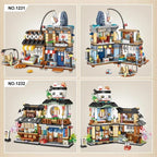 4 PACK Brick Building Set For Kids, 2969 PCS Building Blocks Kit Japanese Street Building Toy Set Gift For 6-15 Years Old Kid And Adult