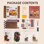 ROBOTIME DIY Miniature House Kit Garage Workshop With Light, Wooden Dollhouse Model Building Kit For Adults And Children, Holiday Birthday Gifts For Boys Girls DG165