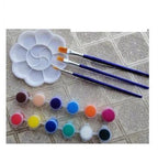 Meticulous hand painting blank round fan diy round silk