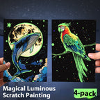 Luminous A5 Scraping Painting Colorful Scratch Art Paper