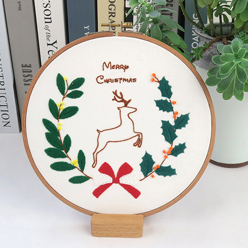 Embroidery Diy Material Package For Beginners Christmas Series