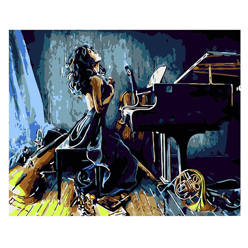 Piano Girl – DIY Paint by Numbers Kit
