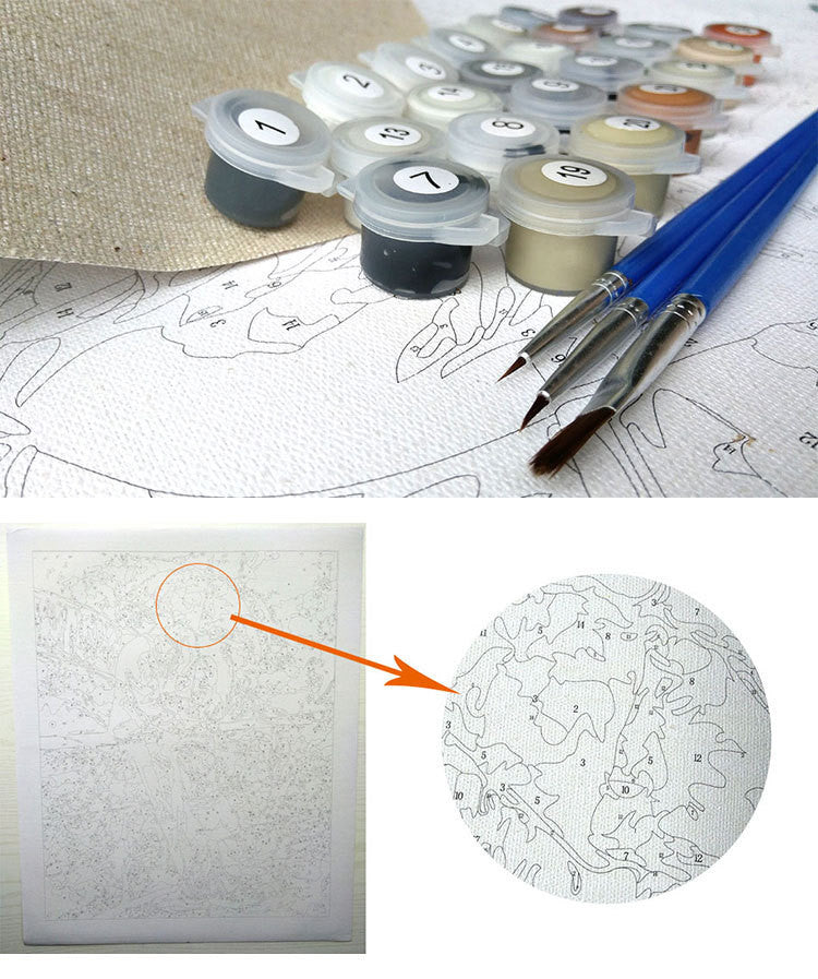 Red Indian Ethnic - DIY Painting By Numbers Kit