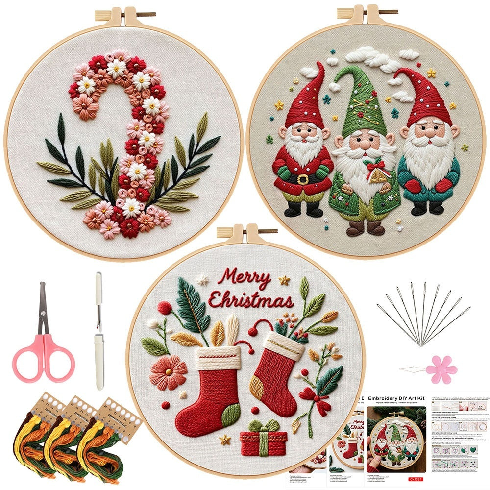 Christmas Embroidery Handmade Diy Material Package Fabric Embroidery