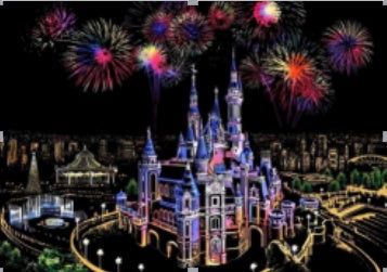 Decorative painting scratch Scraping painting drawing paper world Sightseeing pictures decoration birthday gifts