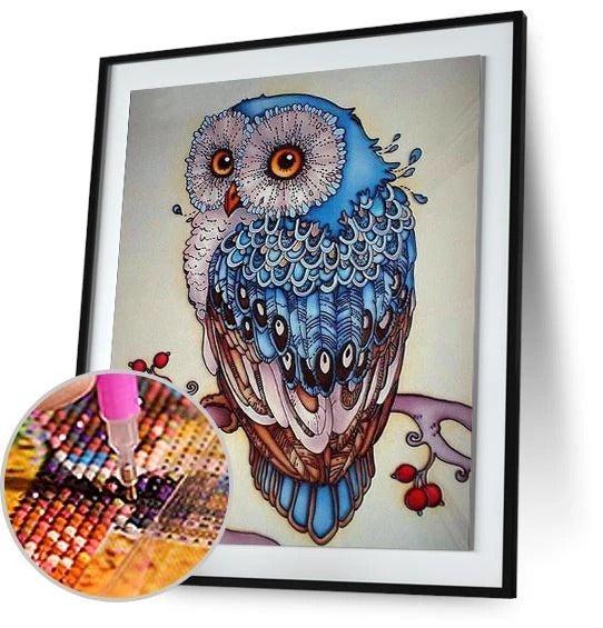 Forest owl diamond painting