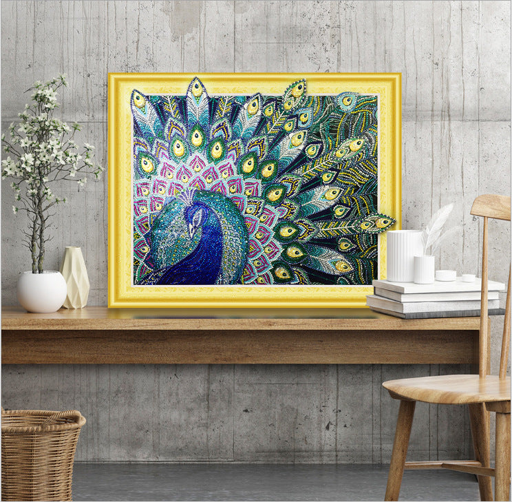 Bright diamond 5d peacock diamond painting