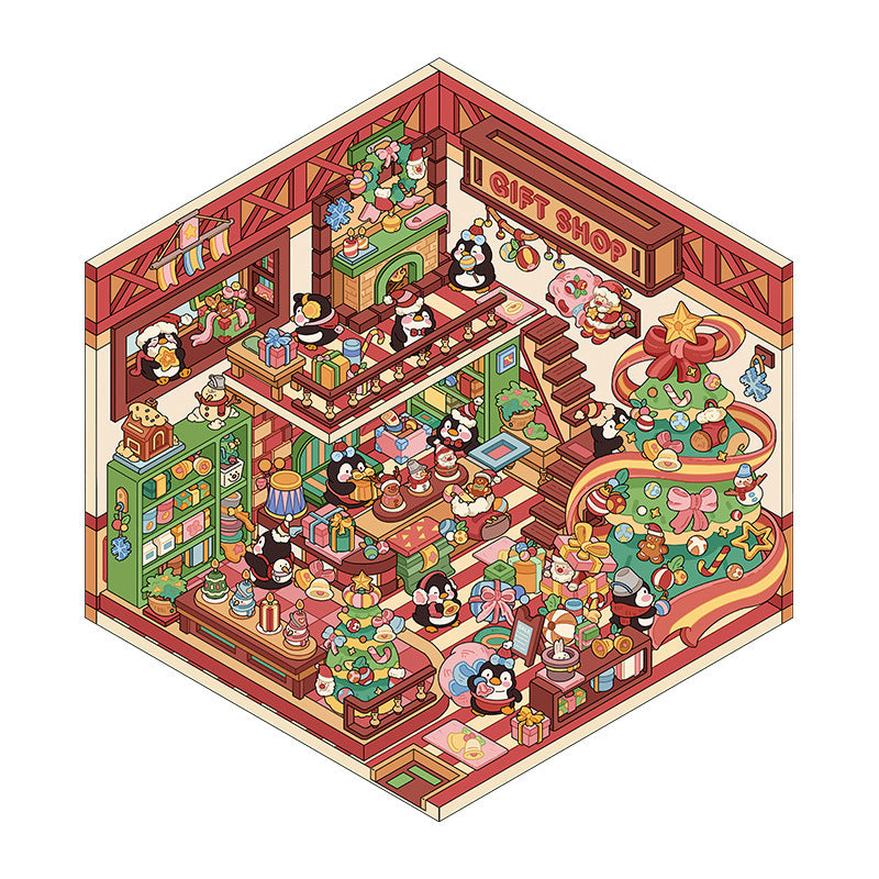 DIY Decompression Handmade Stickers For Christmas Miniature Scenes