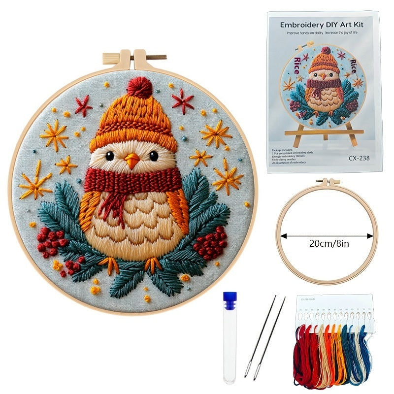 Christmas Animal Embroidery Kit English Description
