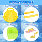 Set Of 15Pcs Winter Snowball Tool Kit Kids Snow Molds Outdoor Snow Beach Toys For Kids Toddlers Adults Snowman Snowflake Duck Dinosaur