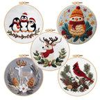 Christmas Animal Embroidery Kit English Description