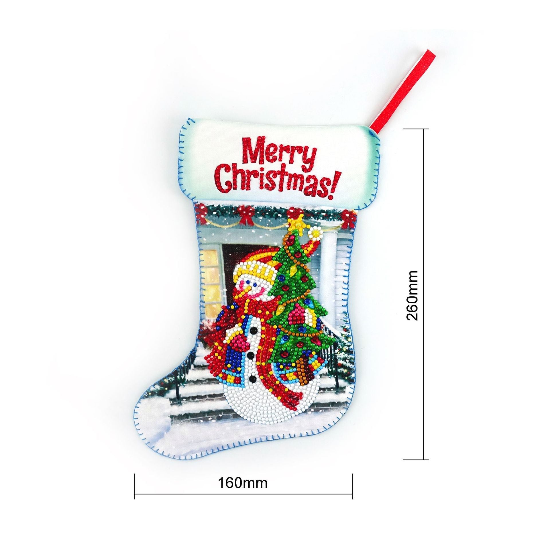 DIY Diamond Painting Christmas Stocking Tote Bag