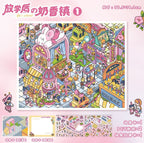 Large Hand Account Manual Decompression Stickers Miniature Scene Collage 3D Stickers