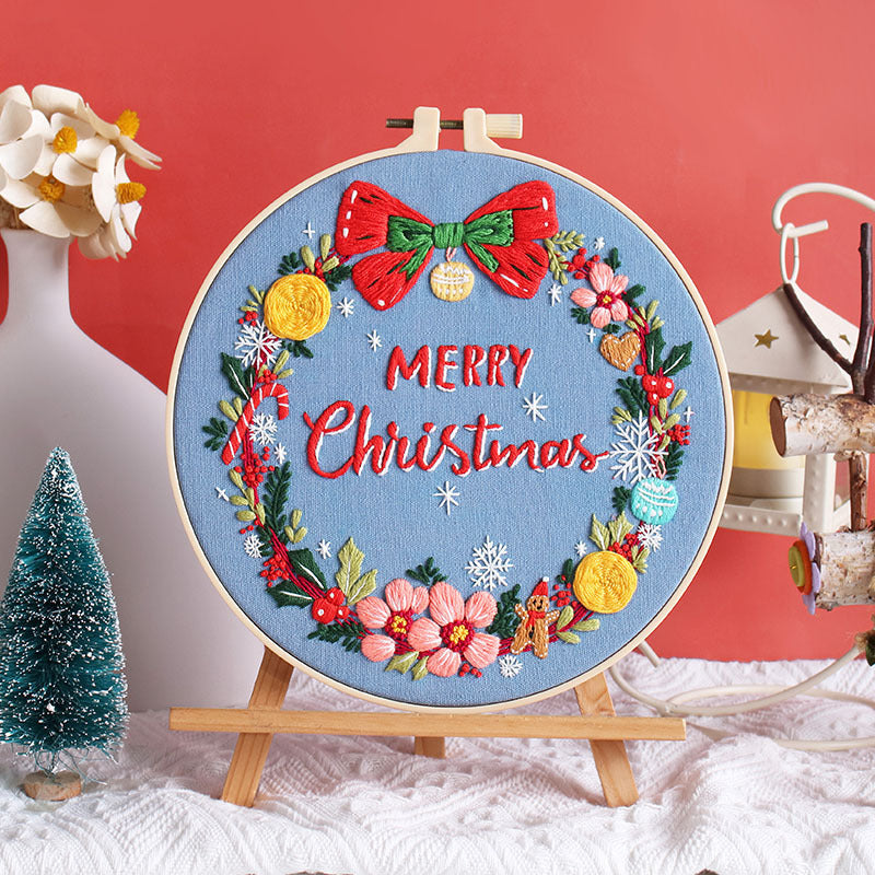 Creativity Happy Christmas Handmade Embroidery Diy