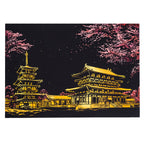 City night scratch painting