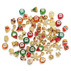 Christmas Beads Alloy Large Hole Beads DIY Set