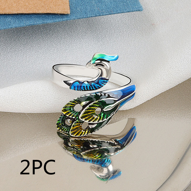 Explosive Accessories Creative Opening Knitting Sweater Ring Female Personality Crochet With Thread Ring Yarn With Thread Artifact