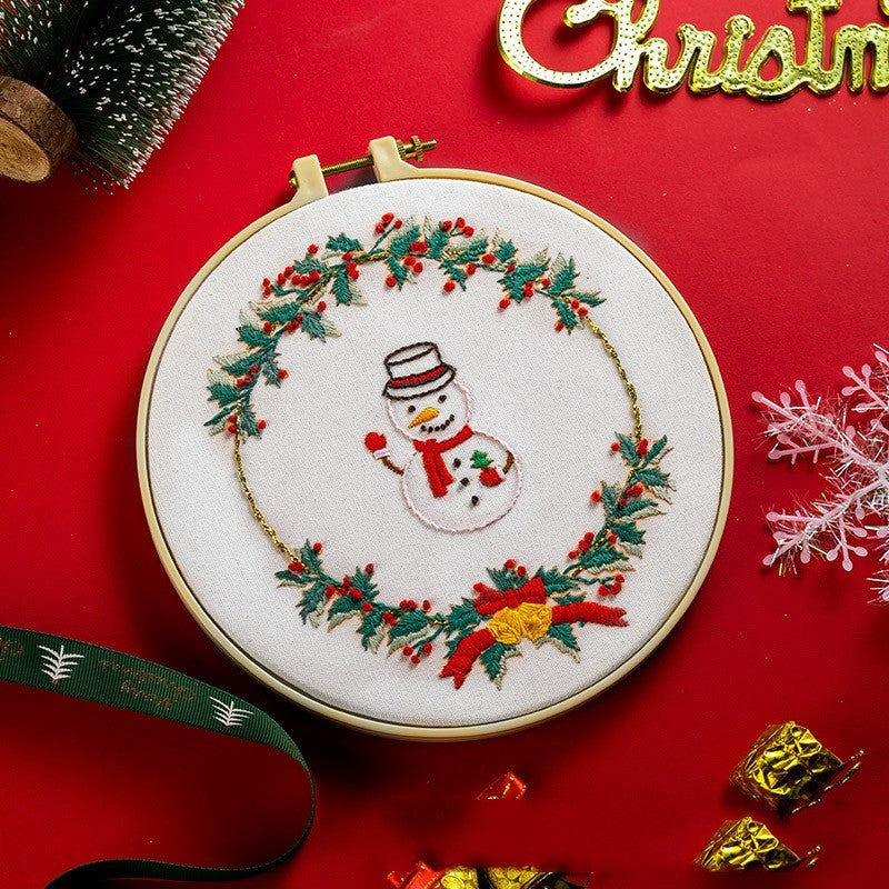Christmas Embroidery Manual Diy Material Bag Beginner