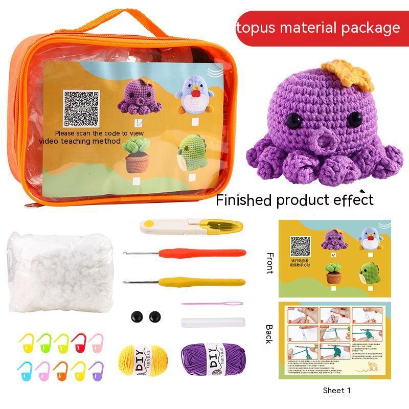 Crochet Material Package DIY Tool Set Toy