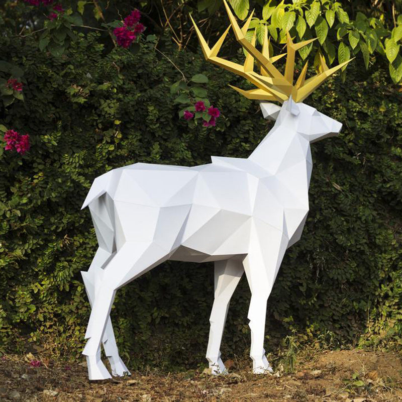 Deer King Geometric Origami 3D 3D Model DIY Handmade Creative Ornaments
