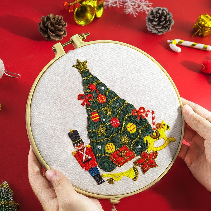 Christmas Embroidery Manual Diy Material Bag Beginner