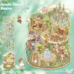 Large Hand Account Manual Decompression Stickers Miniature Scene Collage 3D Stickers