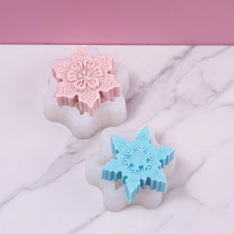 Christmas Snowflake Candle Silicone Mold Diy