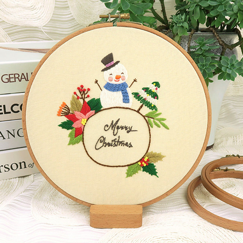 Embroidery Diy Material Package For Beginners Christmas Series