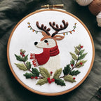 Christmas Animal Embroidery Kit English Description