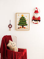 Christmas Tree Russian Stamp Embroidery Handmade Diy Material Package