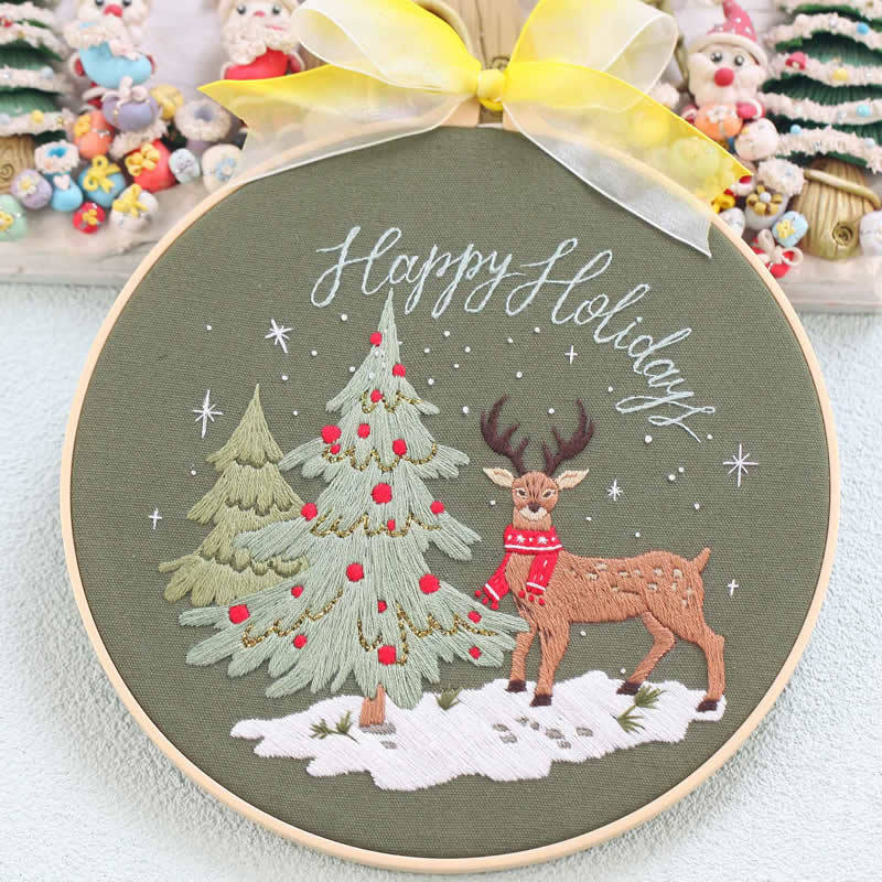Christmas Embroidery Diy Material Package Kit