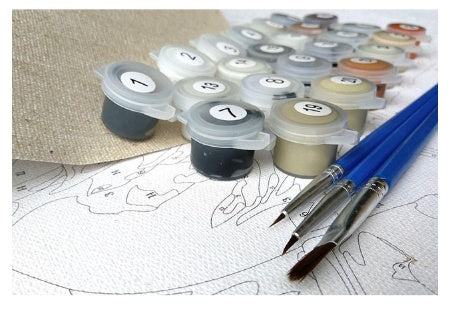 Lavender Flowers In Vase - DIY Painting By Numbers Kit