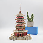 DIY Wooden Three-dimensional Puzzle Leifeng Tower Building Model