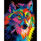 Picture By Numbers On Canvas Diy Color Wolf Painting By Numbers With Acrylic Paints New